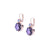 Extra Luxurious Double Stone Leverback Earrings in "Wildberry" *Custom*