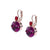 Extra Luxurious Double Stone Leverback Earrings in "Hibiscus" *Custom*