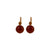 Extra Luxurious Double Stone Leverback Earring in "Topaz and Carnelian" *Preorder*