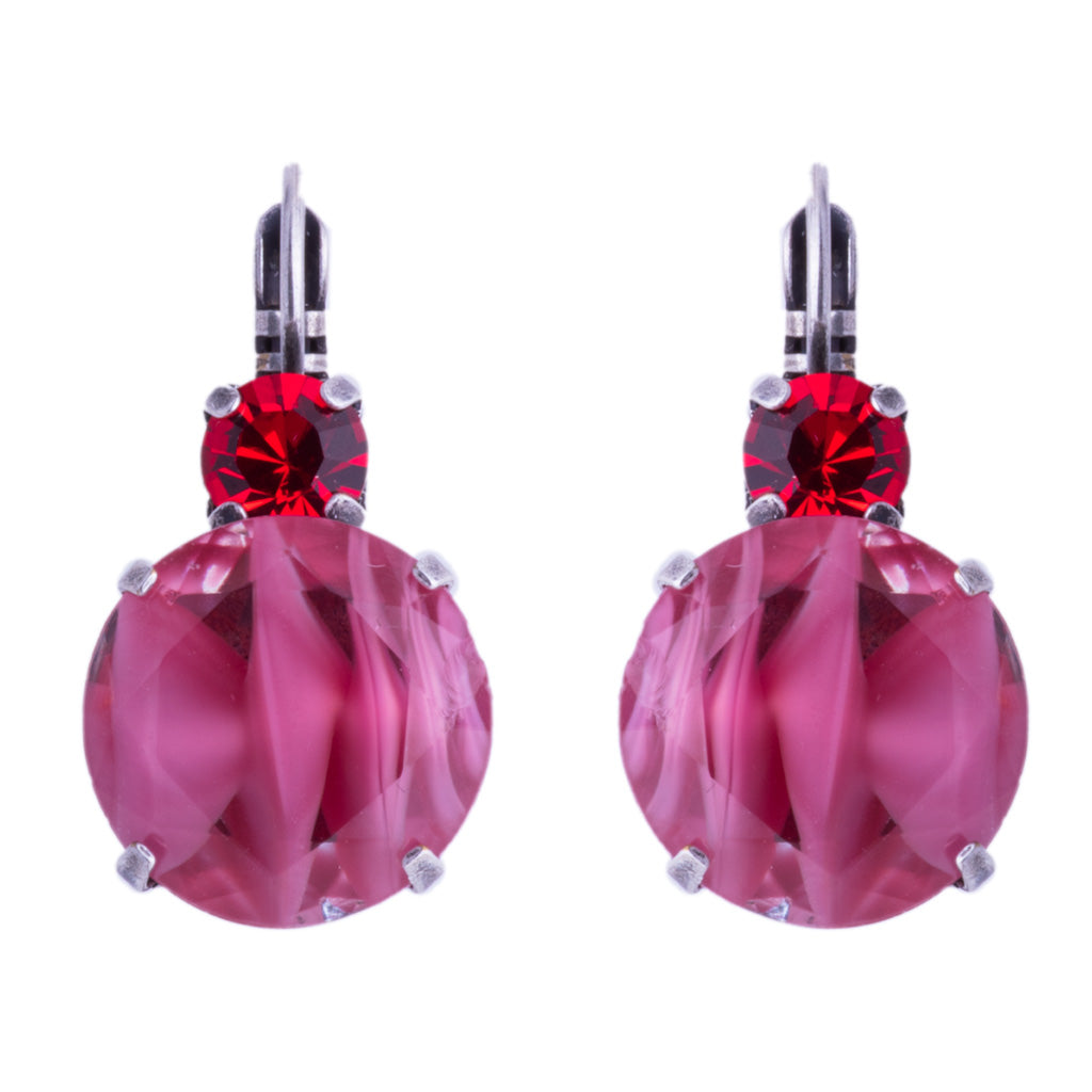 Extra Luxurious Double Stone Leverback Earrings in "Roxanne" *Custom*