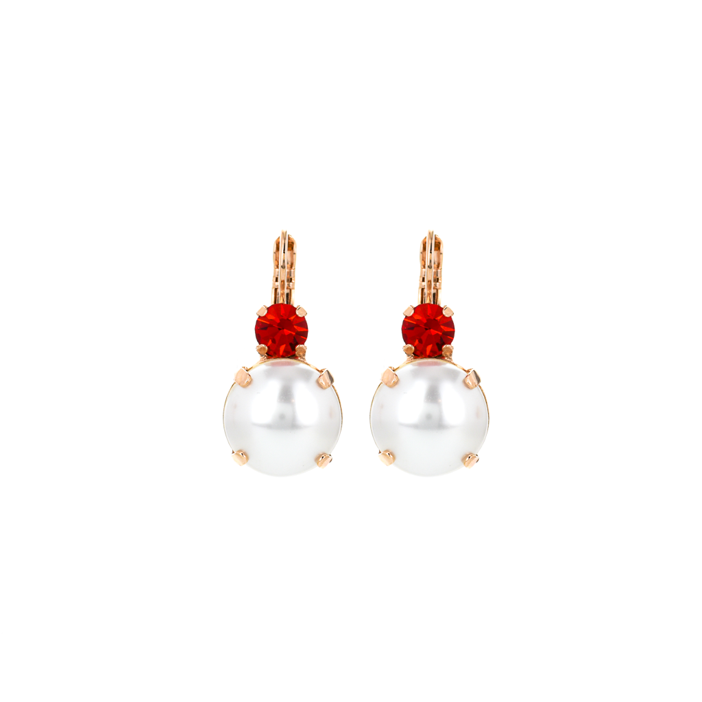 Extra Luxurious Double Stone Leverback Earrings in "Happiness" *Preorder*
