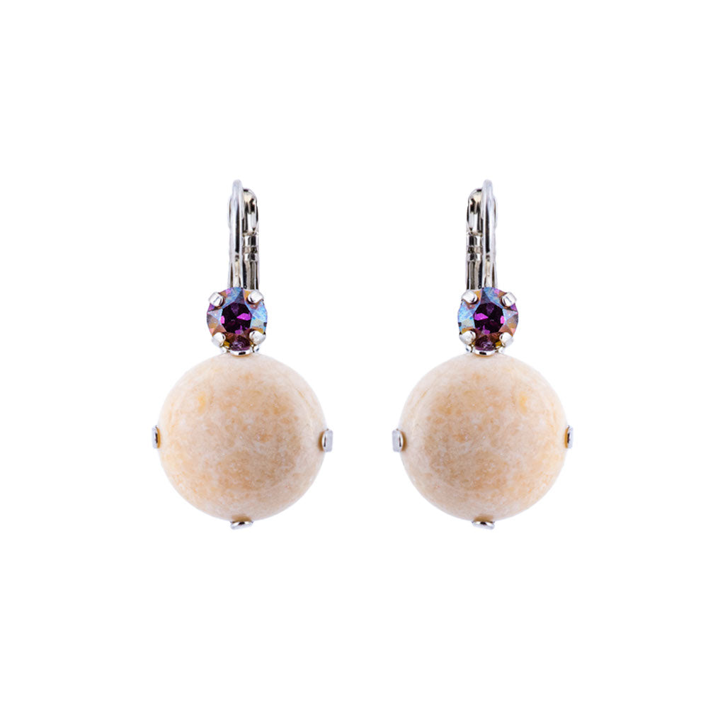 Extra Luxurious Double Stone Leverback Earrings in "Cake Batter" *Preorder*