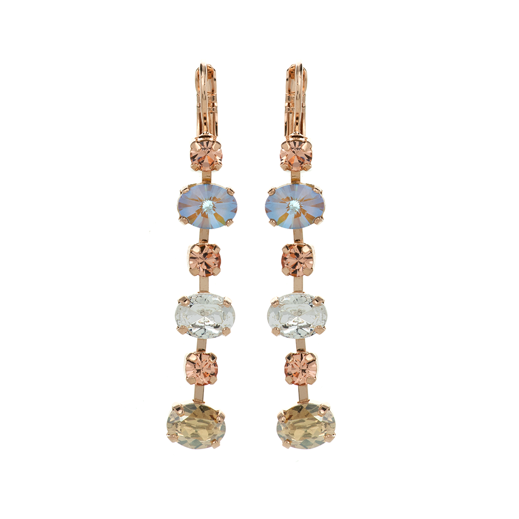 Small Oval and Round Leverback Earrings in "Peace" *Preorder*