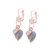 Petite Flower Dangle Leverback Earrings in "Earl Grey" *Preorder*