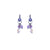 Petite Flower Dangle Leverback Earrings in "Wildberry" *Preorder*