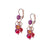 Petite Flower Dangle Leverback Earrings in "Hibiscus" *Preorder*