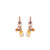 Petite Flower Dangle Leverback Earrings in "Chai" *Preorder*