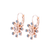 Hibiscus Flower Leverback Earrings in "Earl Grey" *Custom*
