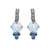 Medium Trio Cluster Embellished Leverback Earrings in "Ice Queen" *Preorder*