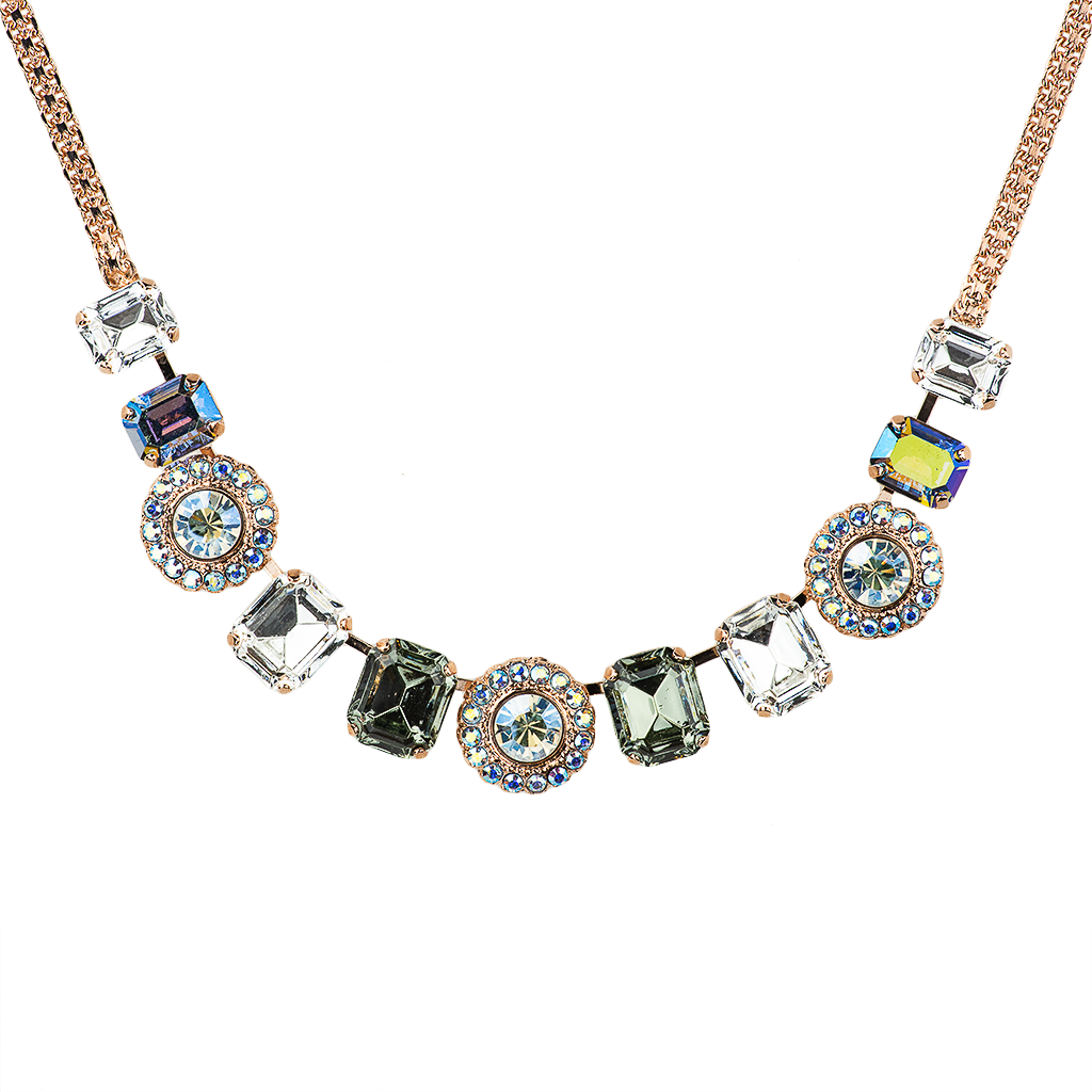 Emerald Cut and Cluster Necklace in "Ice" *Custom*