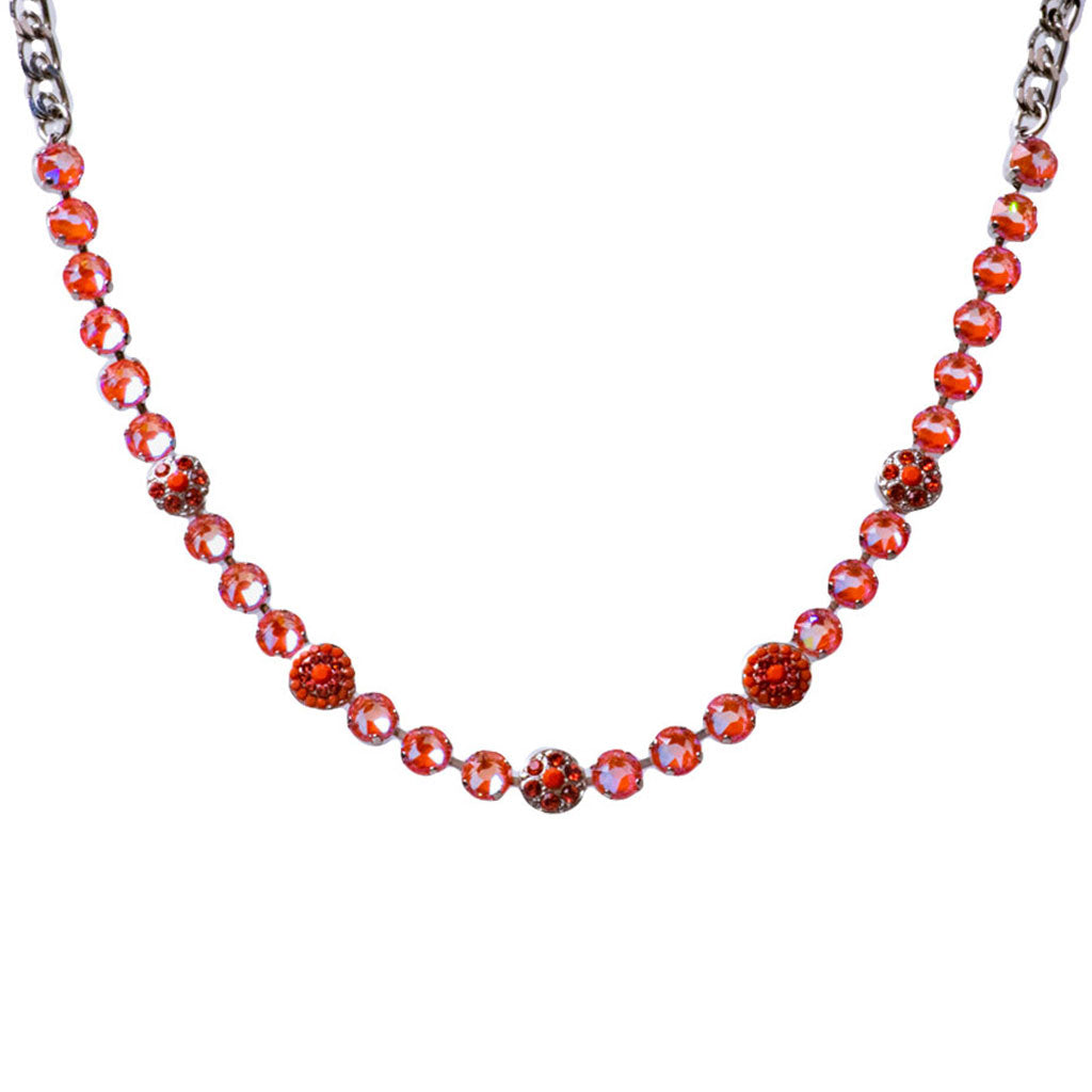 Medium Pavé Necklace in  "Sun-Kissed Flame" *Preorder
