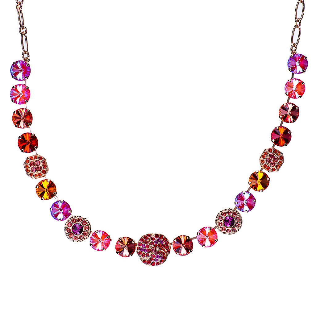 Large Rivoli Necklace in "Hibiscus" *Custom*
