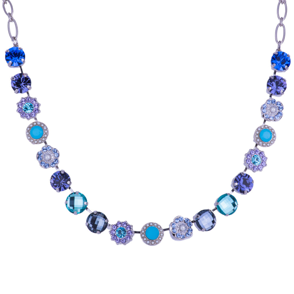 Large Rosette Necklace in "Electric Blue" *Preorder*