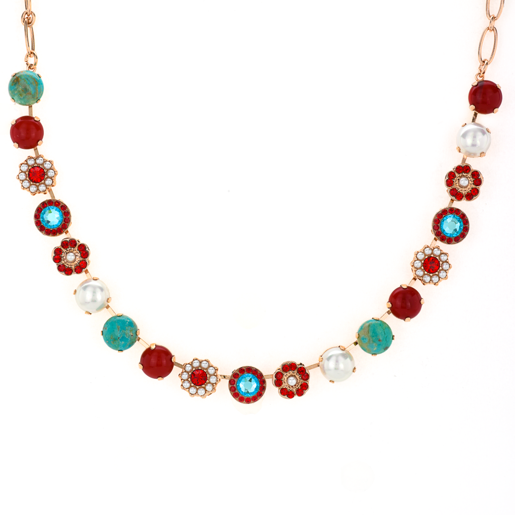 Lovable Rosette Necklace in "Happiness-Turquoise" *Preorder*