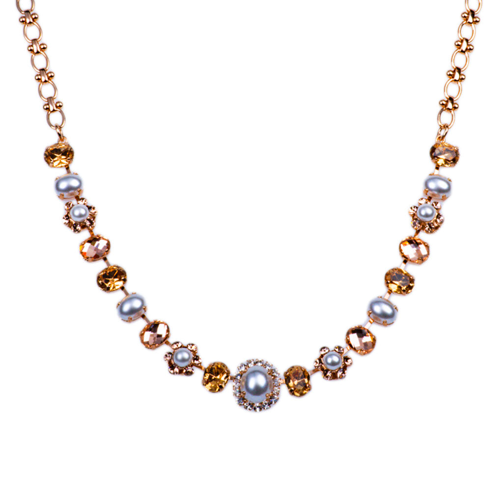 Oval Necklace with Center Oval Cluster in "Cookie Dough" *Preorder*