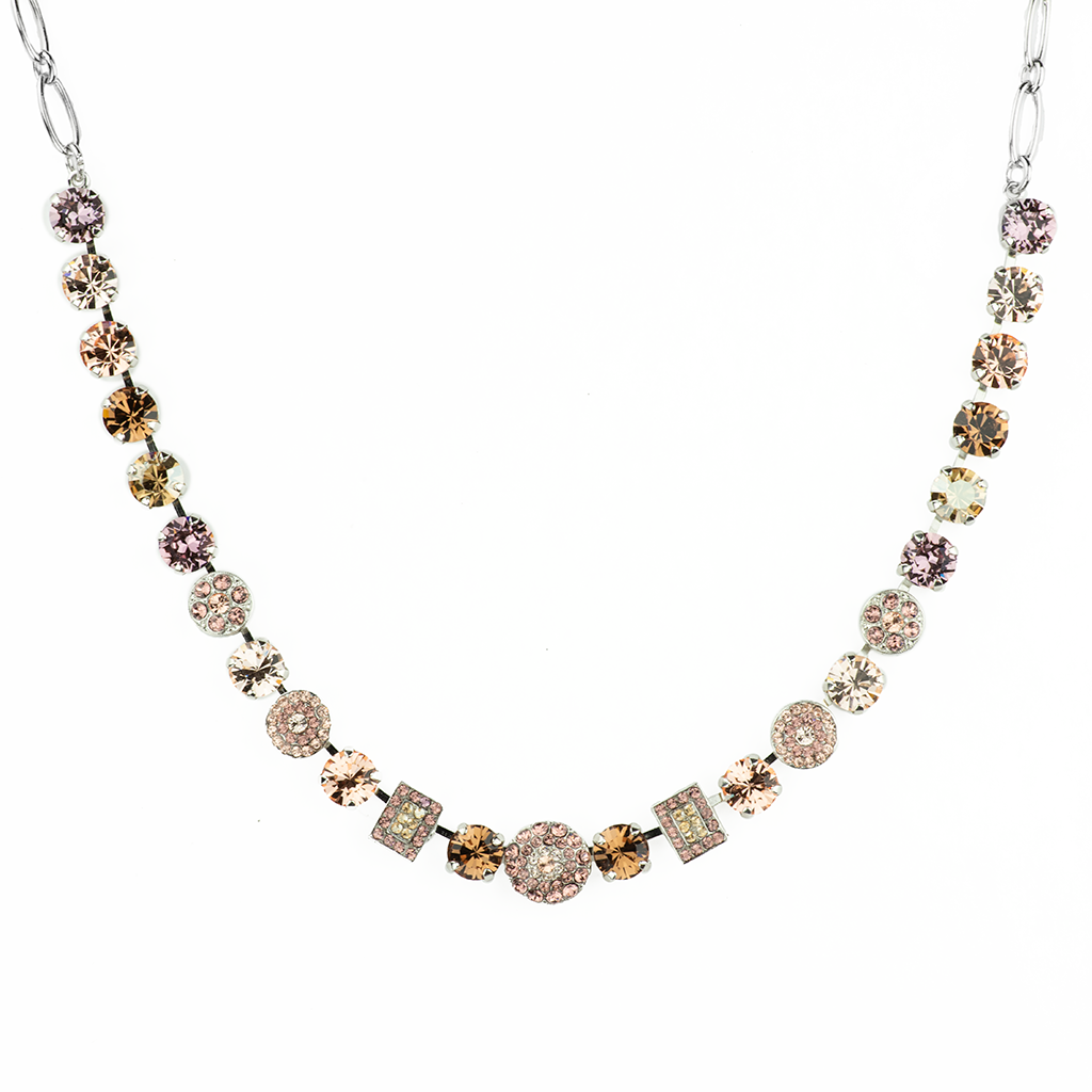 Medium Cluster and Pavé Necklace in "Meadow Brown" *Preorder*