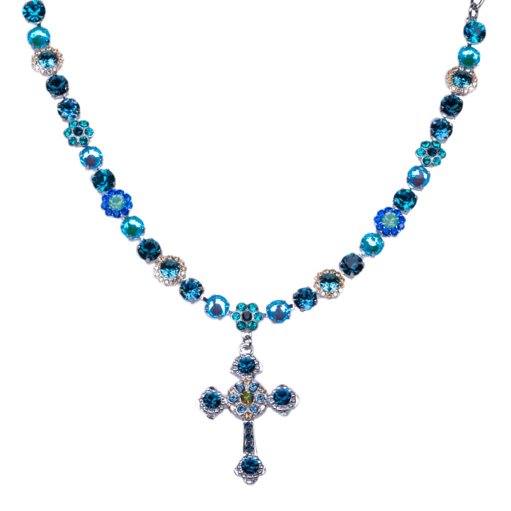 Medium Floral Cross Necklace in "Fairytale" *Preorder*