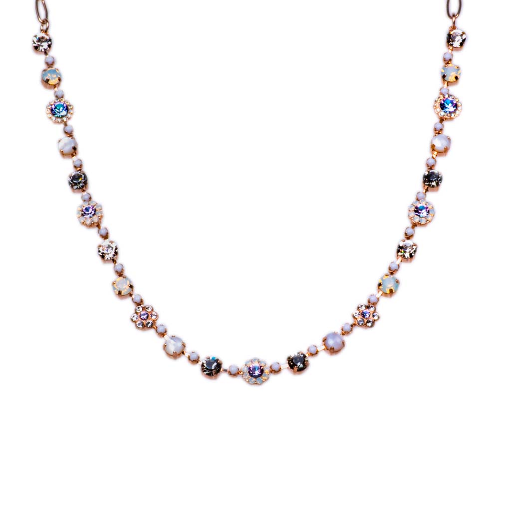 Medium Alternating Rosette Necklace in "Ice Queen" *Preorder*