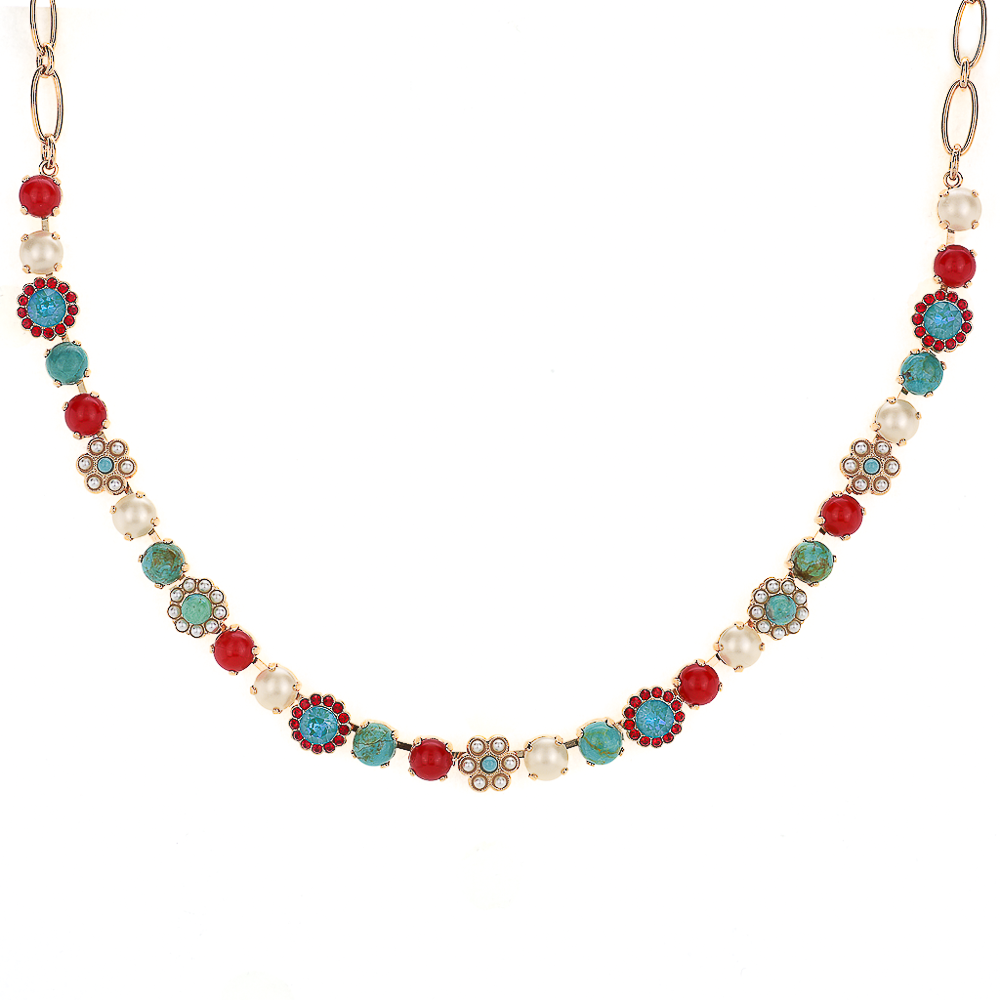 Medium Blossom Necklace in "Happiness-Turquoise" *Preorder*