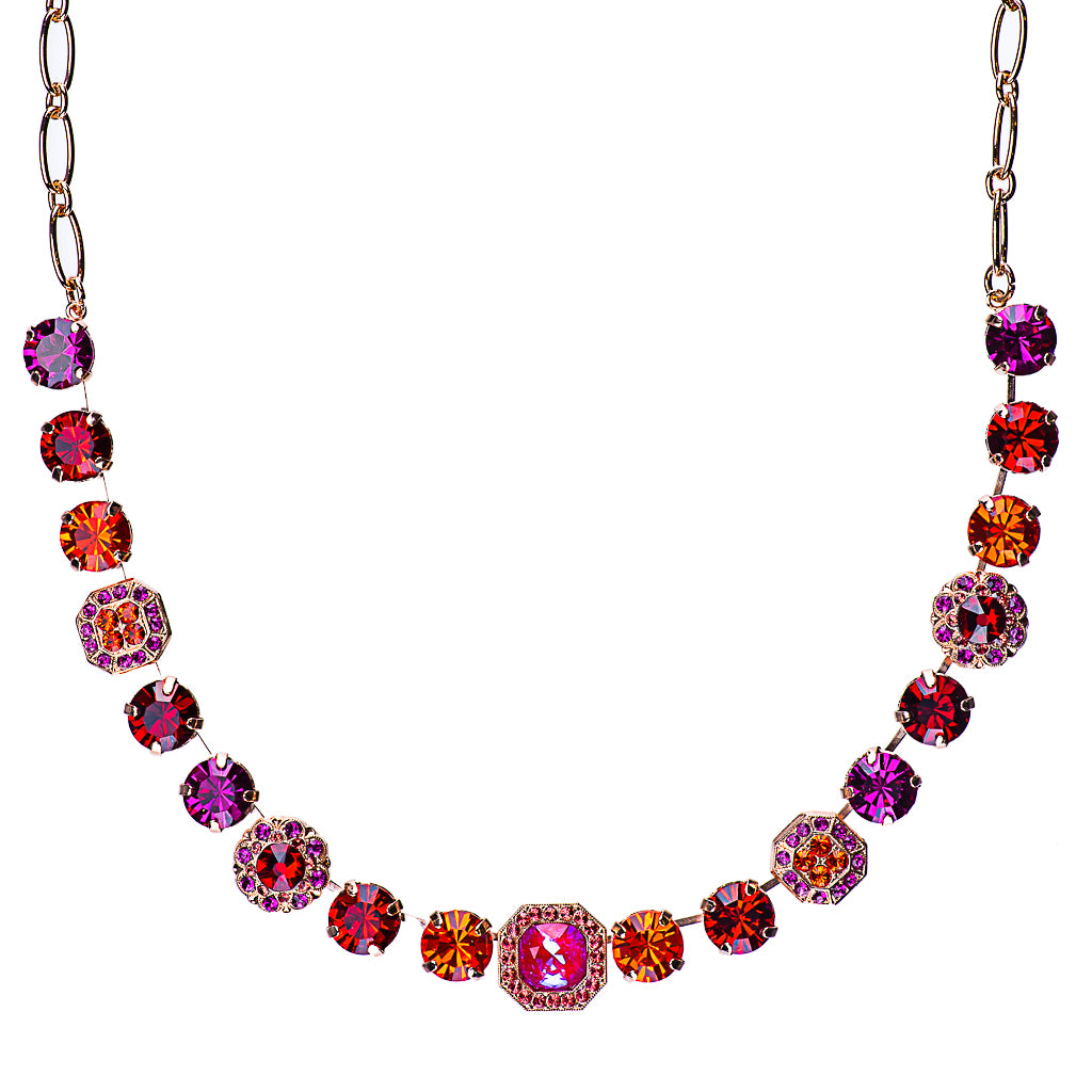 Lovable Square Cluster Necklace in "Hibiscus" *Custom*