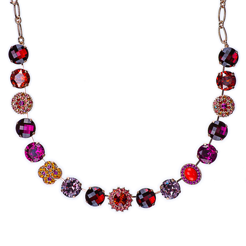 Extra Luxurious Cluster Necklace in "Hibiscus" *Preorder*