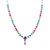 Petite Necklace with Rivoli Center Cluster in "Rainbow Sherbet" *Preorder*
