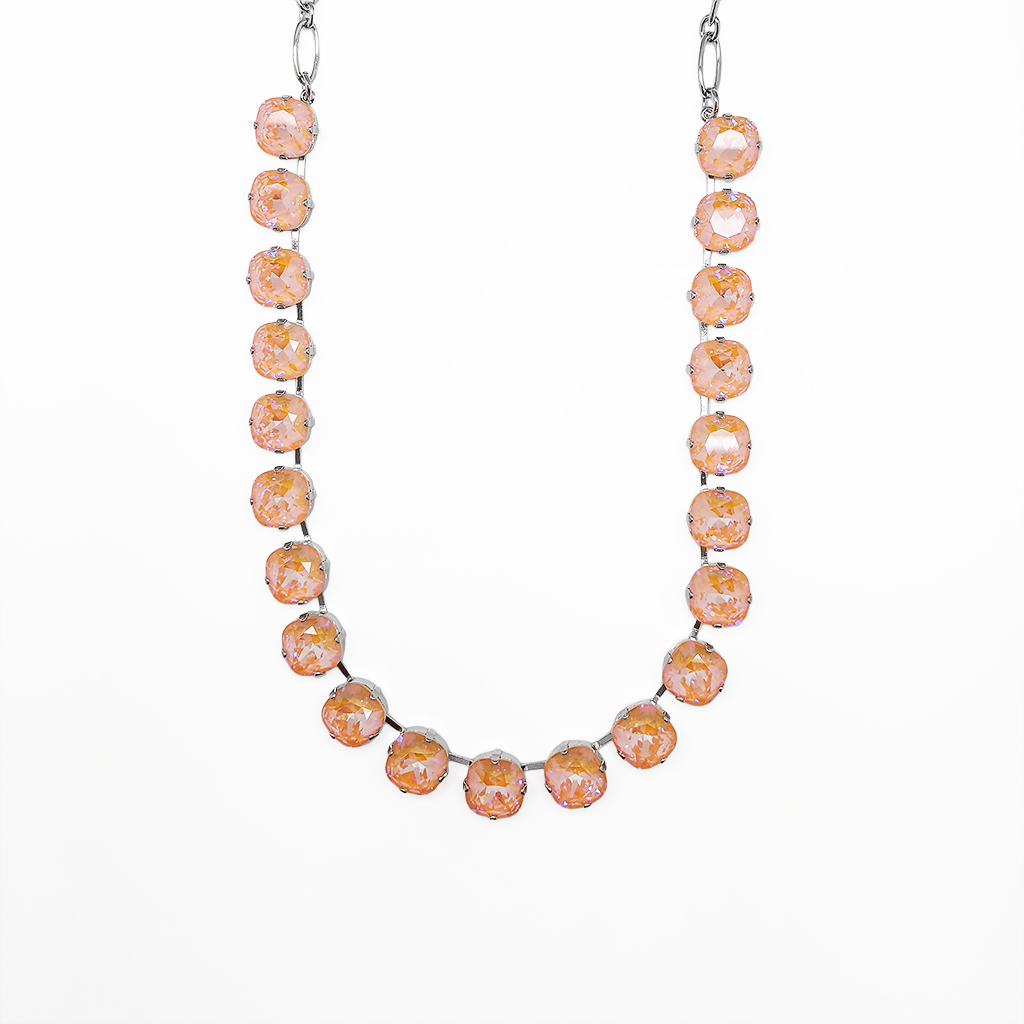 Lovable Cushion Cut Necklace in Sun-Kissed "Peach" *Custom*