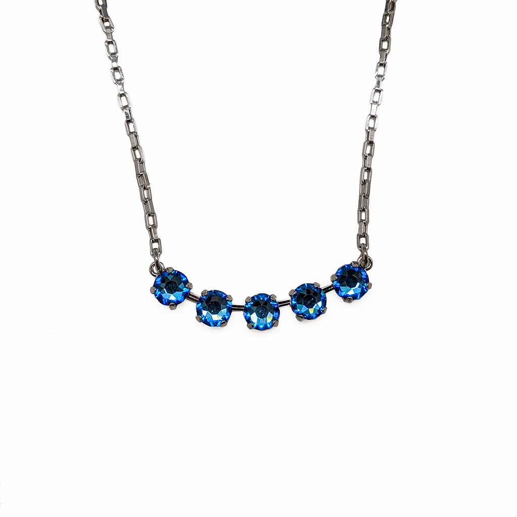 Petite Five Stone Necklace in Sun-Kissed "Capri" *Custom*