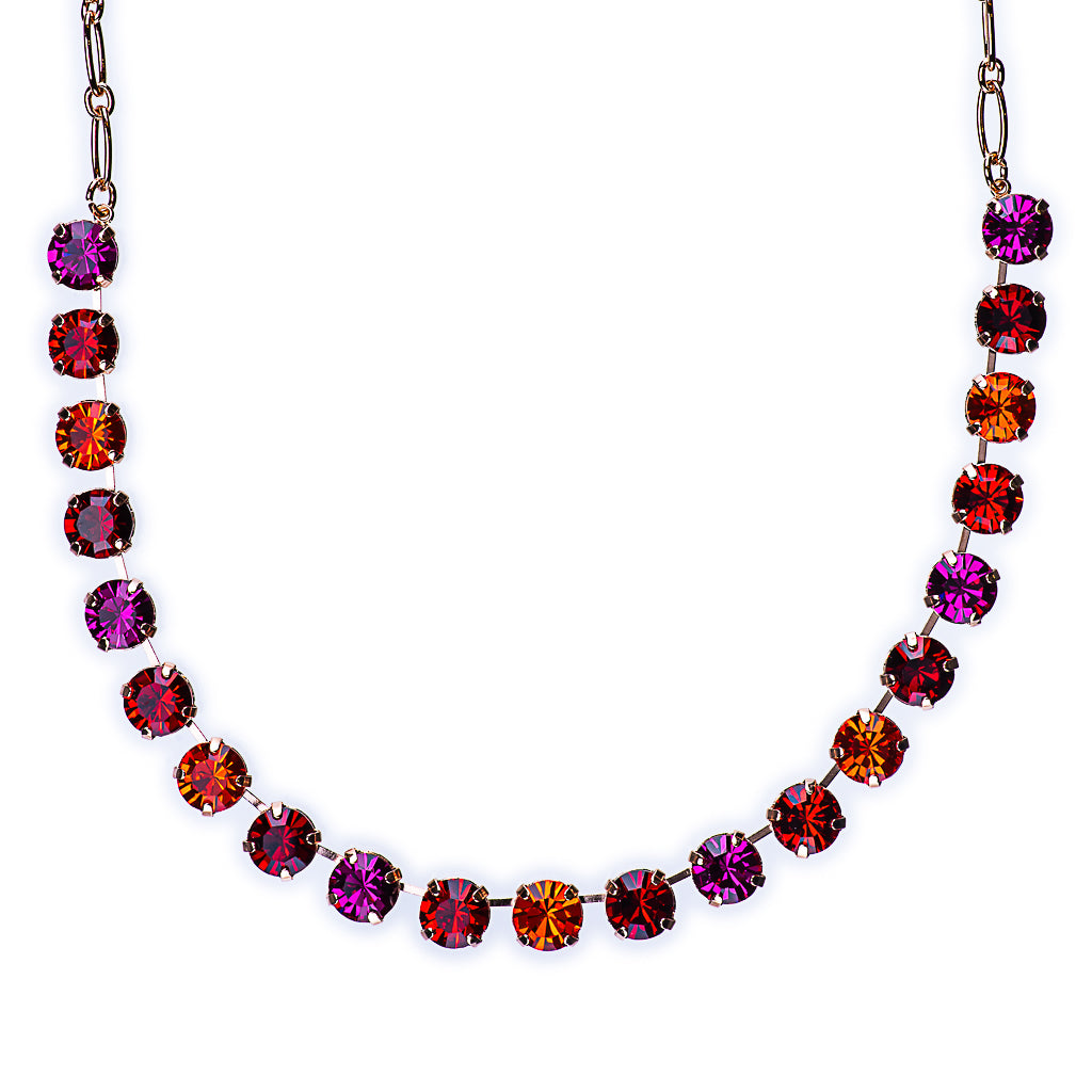 Large Round Necklace in "Hibiscus" *Custom*
