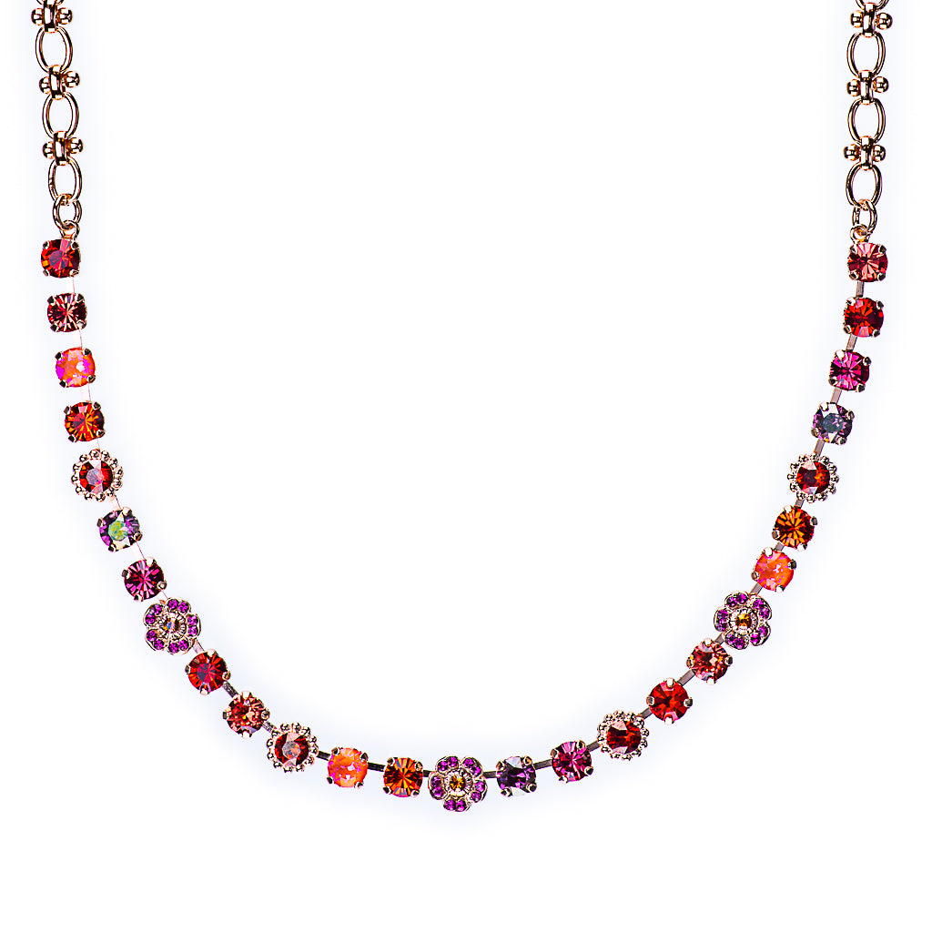 Petite Flower Cluster Necklace in "Hibiscus" *Preorder*