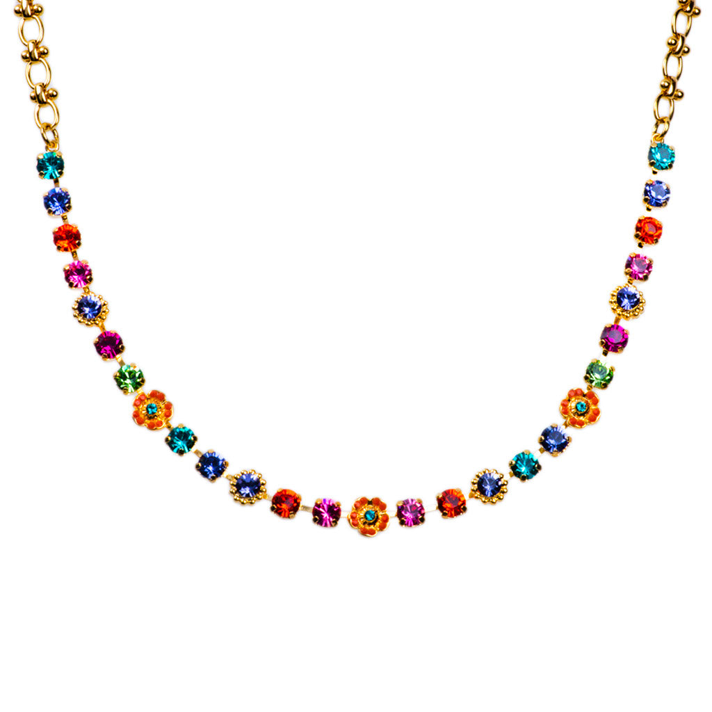 Petite Flower Cluster Necklace in "Rainbow Sherbet" *Preorder*