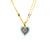 Double Sided Pavé Heart Pendant in "Rainbow Sherbet" *Preorder*