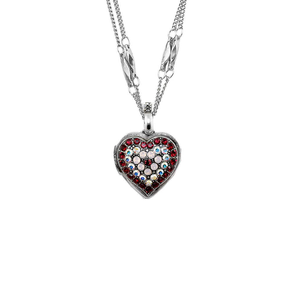Encrusted Heart Locket Pendant in "True Romance" *Custom*