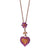 Heart and Petite Flower Pendant in "Hibiscus" *Preorder*