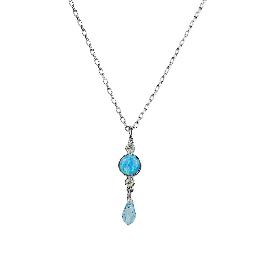 Petite Blue Opal Pendant "Italian Ice" *Preorder*