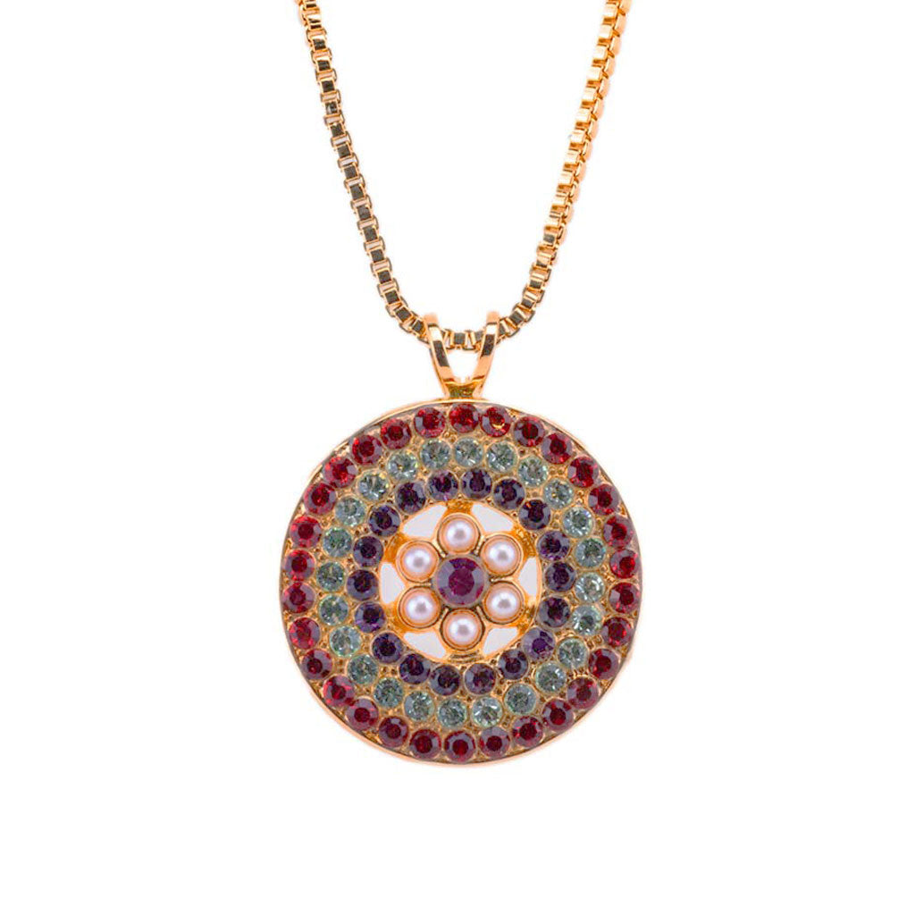 Extra Luxurious Pavé Pendant With Flower Center in "Enchanted" *Preorder*