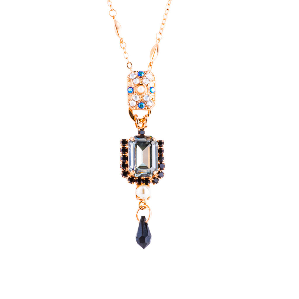 Emerald Cut and Pavé Pendant in "Rocky Road" *Custom*