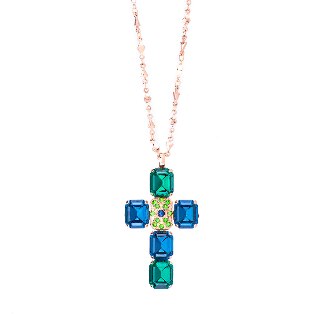 Lovable Emerald Cut Cross Pendant in "Chamomile" *Custom*