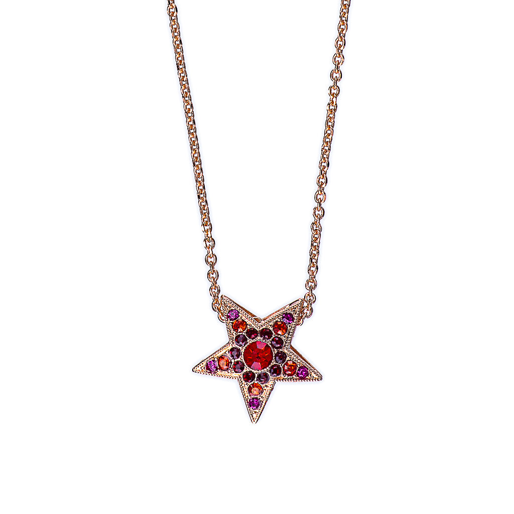 Double Sided Star Pendant in "Hibiscus" *Preorder*