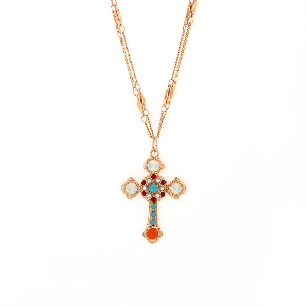 Flat Cross Pendant in "Happiness" *Preorder*