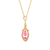 Open Oval Pendant with Dangle Briolette in "Love" *Preorder*