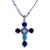 Flower Cross Pendant in "Electric Blue" *Custom*