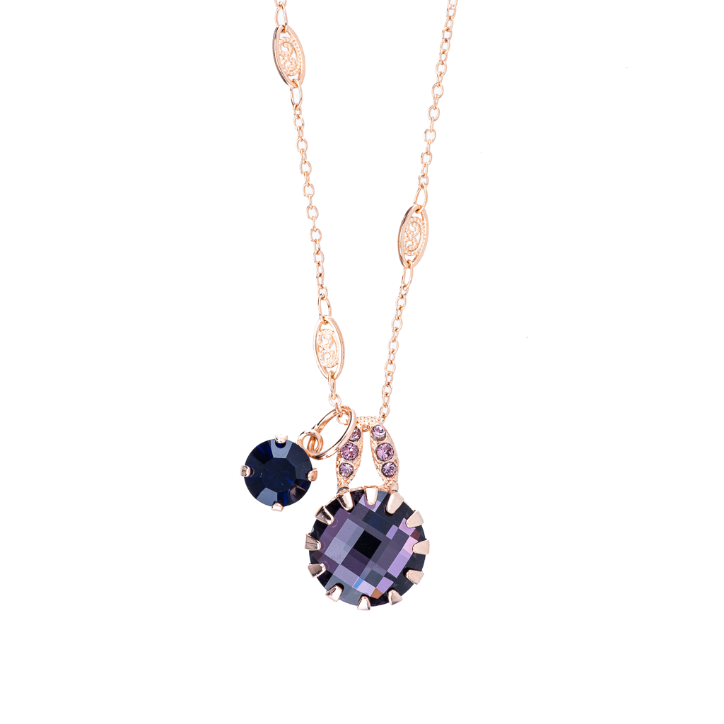 Extra Luxurious Double Stone Lovable Pendant in "Wildberry" *Preorder*