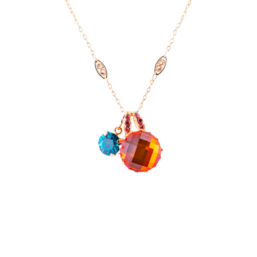 Extra Luxurious Double Stone Pendant in "Rainbow Sherbet" *Custom*