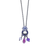 Petite Flower Circle Dangle Pendant in "Wildberry" *Preorder*