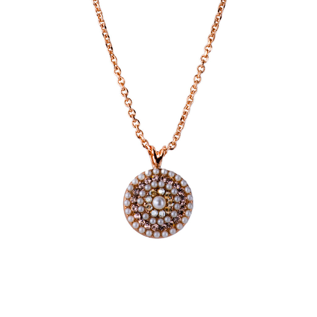 Extra Luxurious Pavé Pendant in "Cookie Dough" - Rose Gold