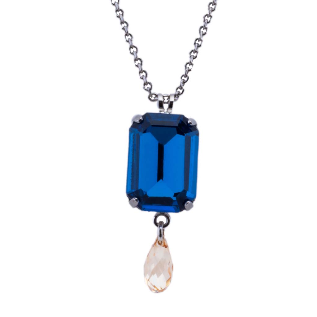 Extra Luxurious Emerald Cut Pendant With Briolette in "Fairytale" *Preorder*