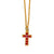 Petite Cross Pendant in "Hibiscus" *Preorder*