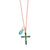 Petite Cross Pendant with Briolette in "Chamomile" *Preorder*