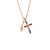 Petite Cross Pendant with Briolette in "Cookie Dough" *Preorder*